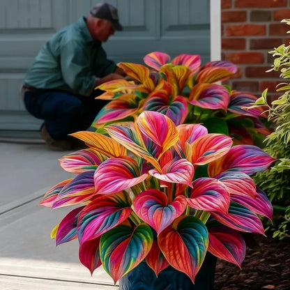 🌌Rare Midnight Hostas Seeds – Like Stars Sprinkled on Every Leaf